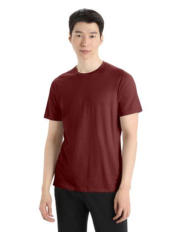 Pánské Tričko Icebreaker Merino Tech Lite II Krátké Sleeve Tee Červené | CZ 1784DFMN